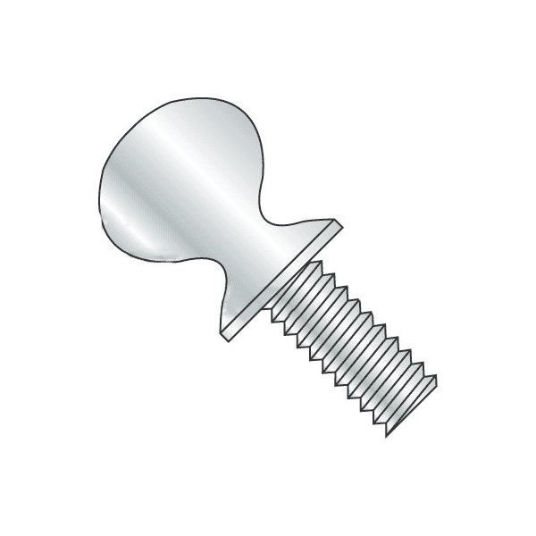 Newport Fasteners Thumb Screw, #10-32 Thread Size, Spade, Zinc Plated Steel, 1/2 in Lg, 100 PK 885191-100 - main
